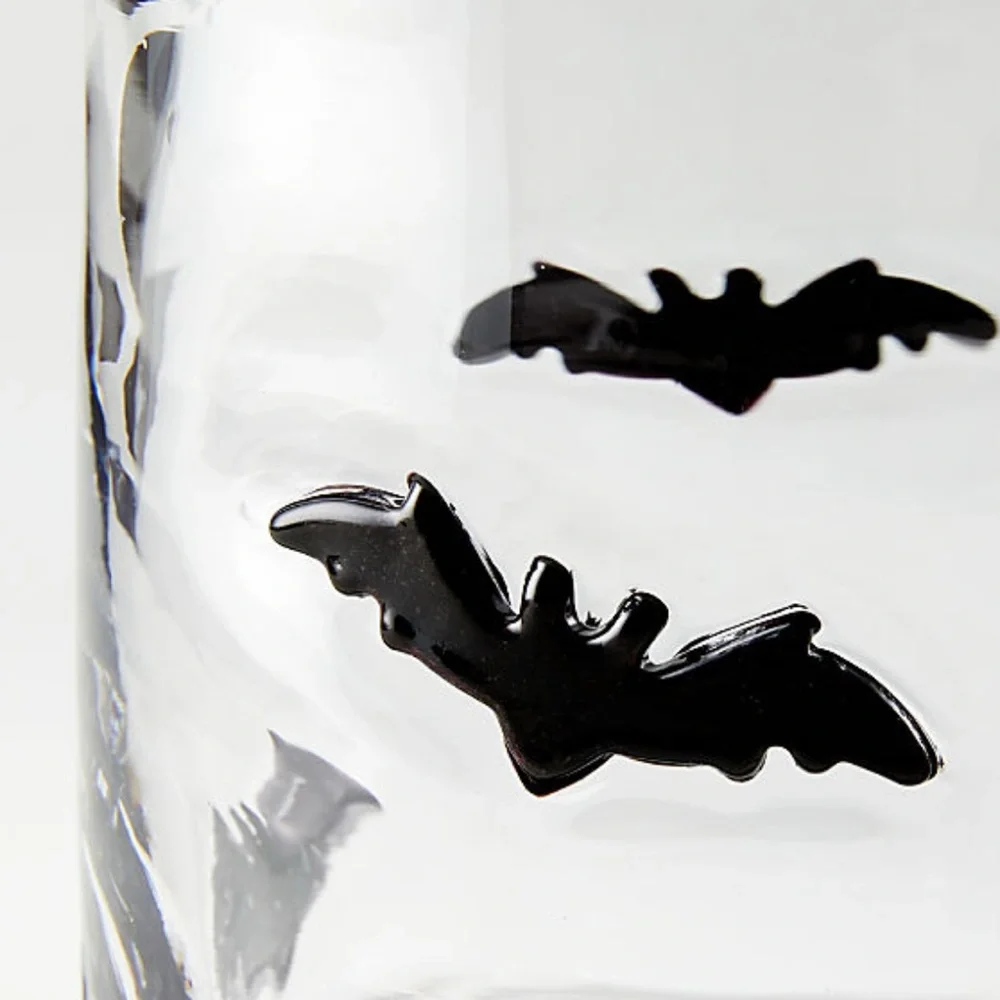 New! 🥃 EXCLUSIVE Crate&barrel 🦇 Bat Double Old-Fashioned Glass